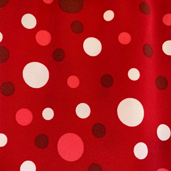 Pretty Pink Polka Dot Column Dress in Red - Size XL - Picture 3 of 12